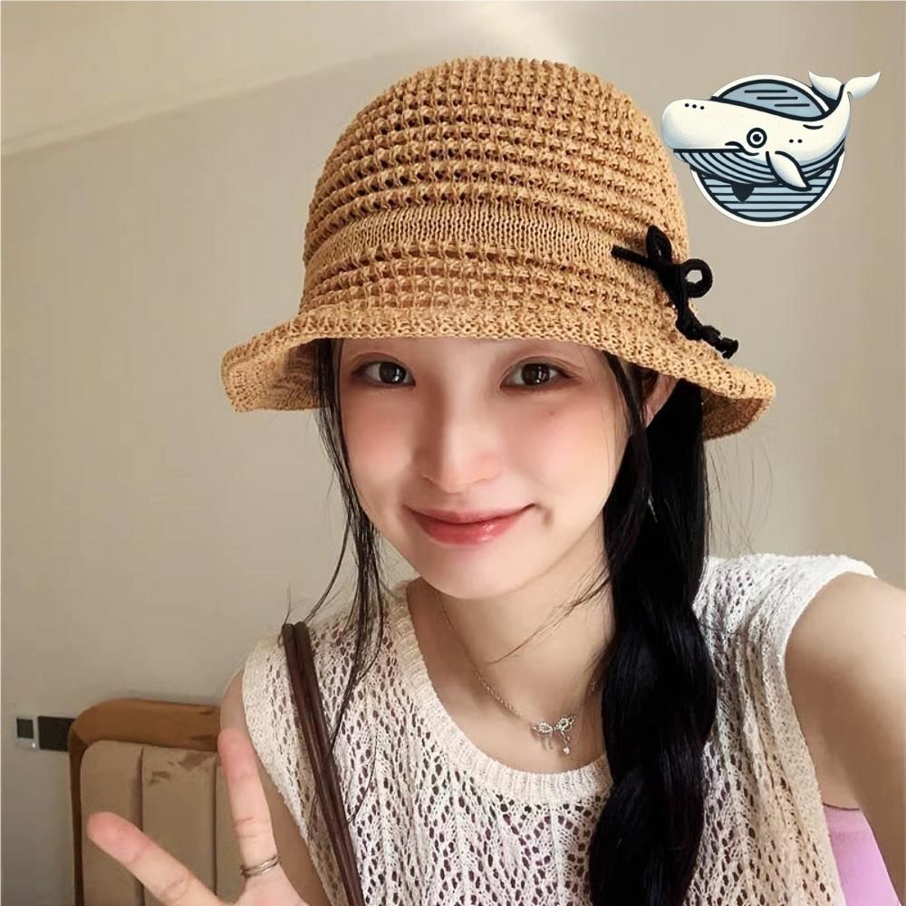 여름 등산 버킷햇 리본 포인트 통기성 챙모자