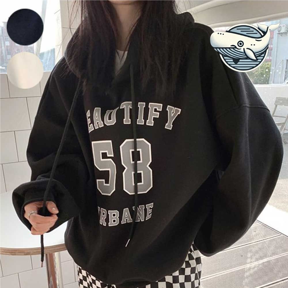 여자 데일리 캐주얼 오버핏 후드티 스트릿