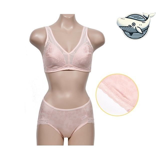 편안한 인디핑크 노와이어 브라팬티세트