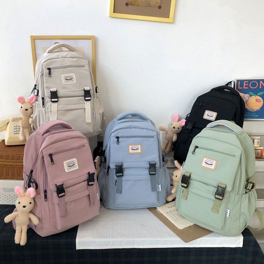 캐주얼 학생 책가방 5컬러 인형키링 멀티포켓 백팩