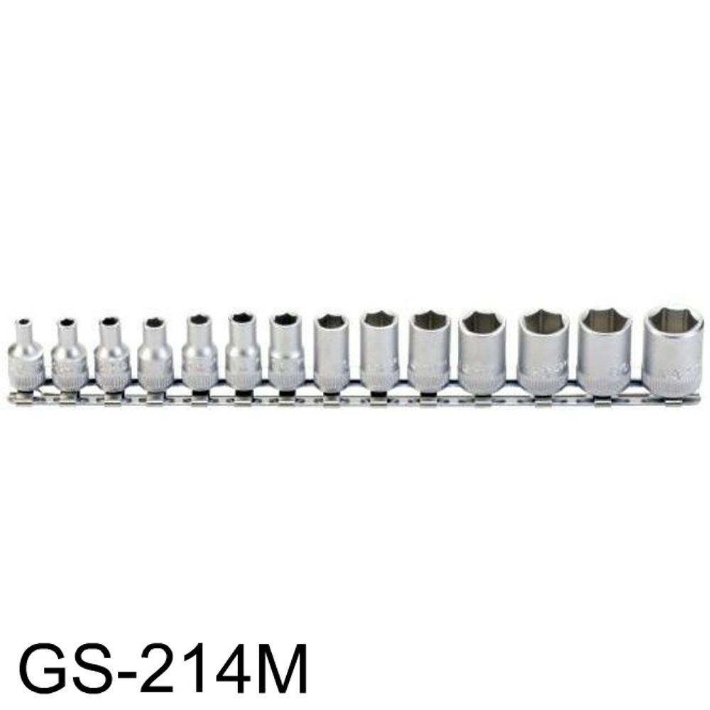지니어스 핸드소켓세트 GS-214M(1 4lnchx3-14)14P