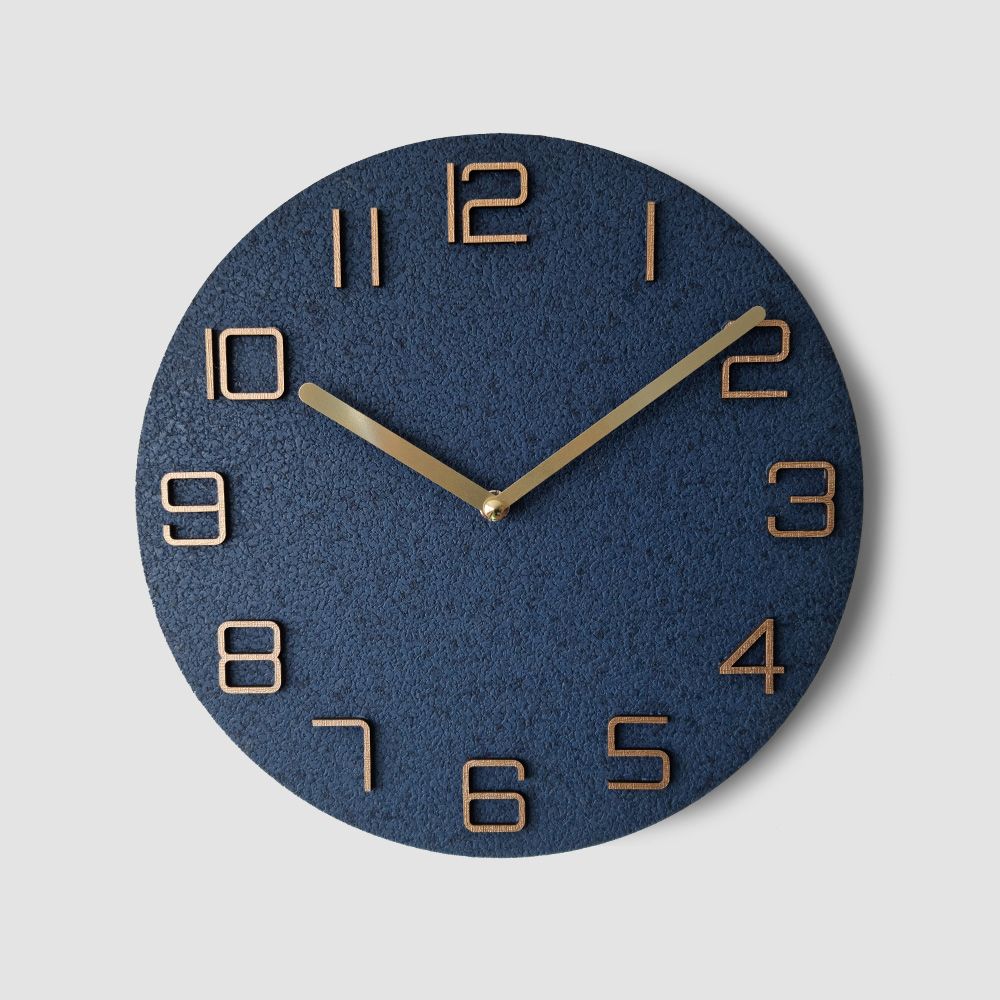 무타공 인테리어 못없이시계 블루 빈티지 엔틱 벽시계