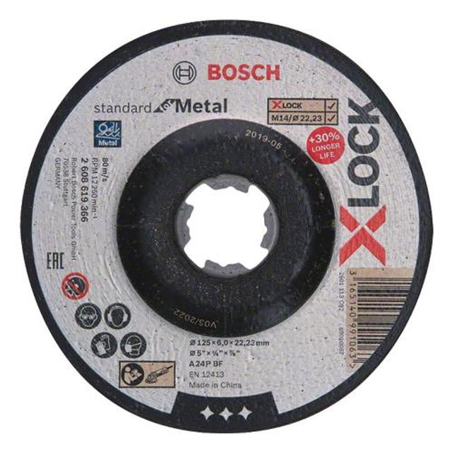 2608619366 보쉬 AC연마석 10EA 125mm (5)(125x6x22