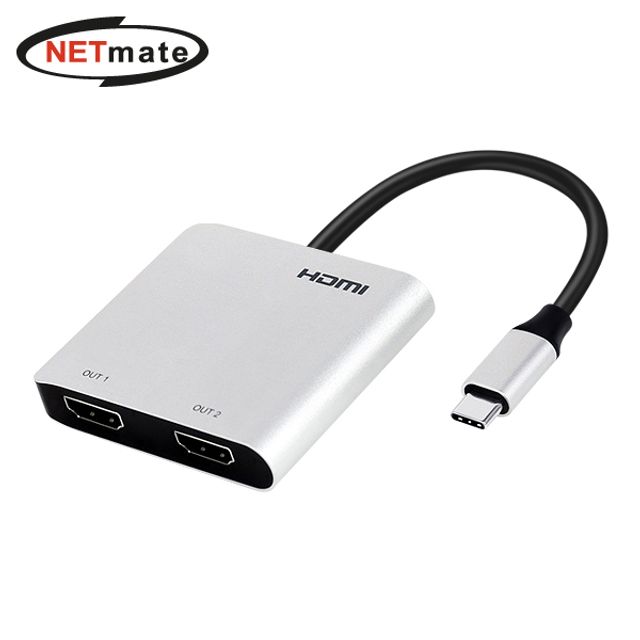 NM-PTS08 USB Type C to 듀얼 HDMI 컨버터 MST 지원