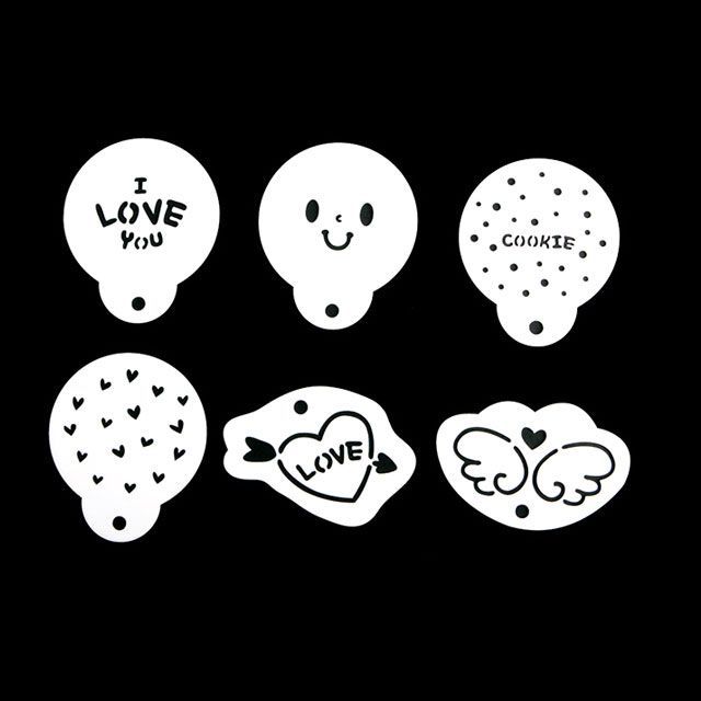 카페테리아 데코 도안 스텐실 6종세트(몽글몽글) 1개