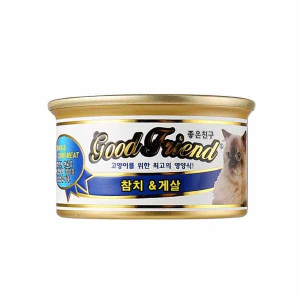 굿프랜드 고양이캔 참치+게살 85g 1박스(24개입)