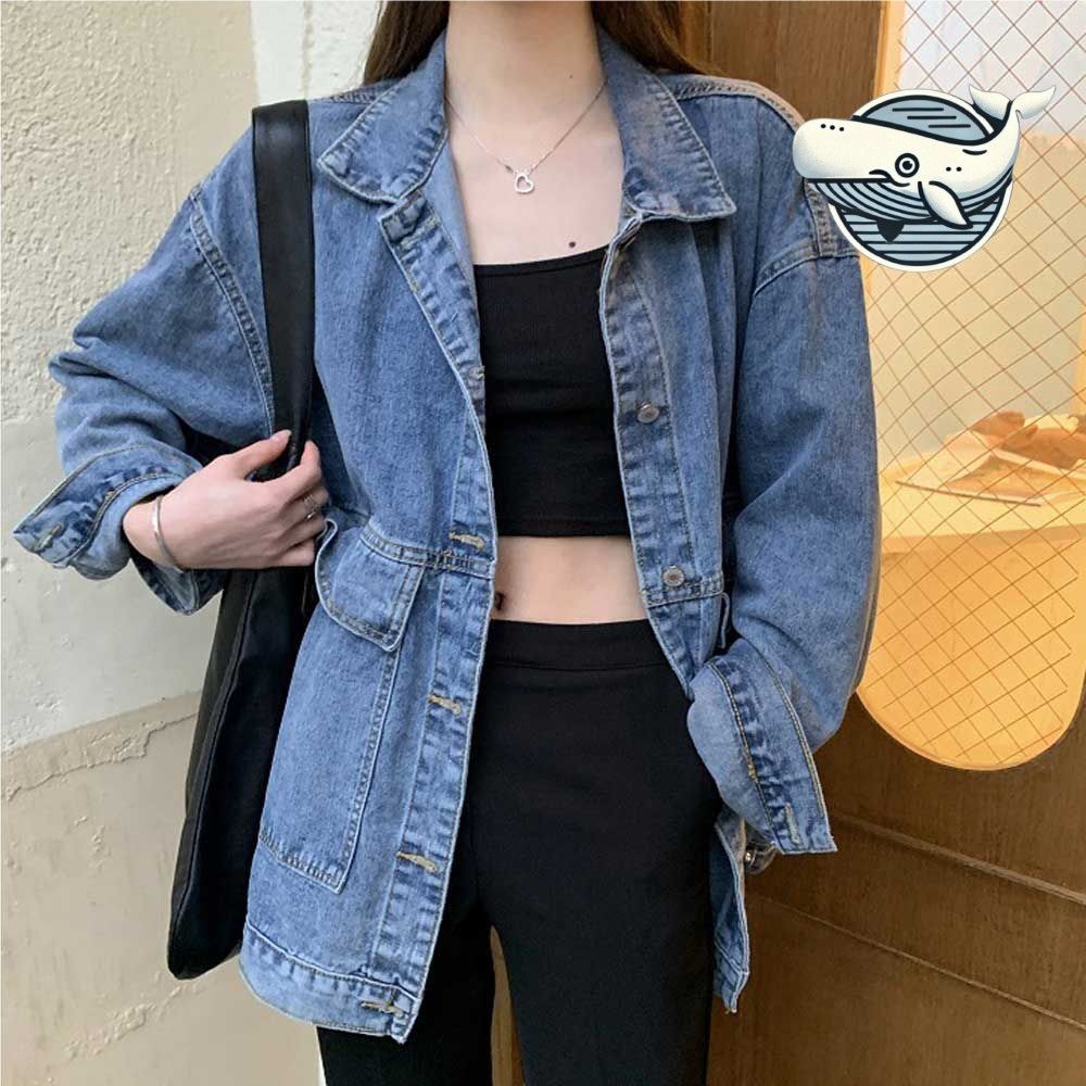 캐주얼 오버핏 청자켓 빅포켓 데일리 코디