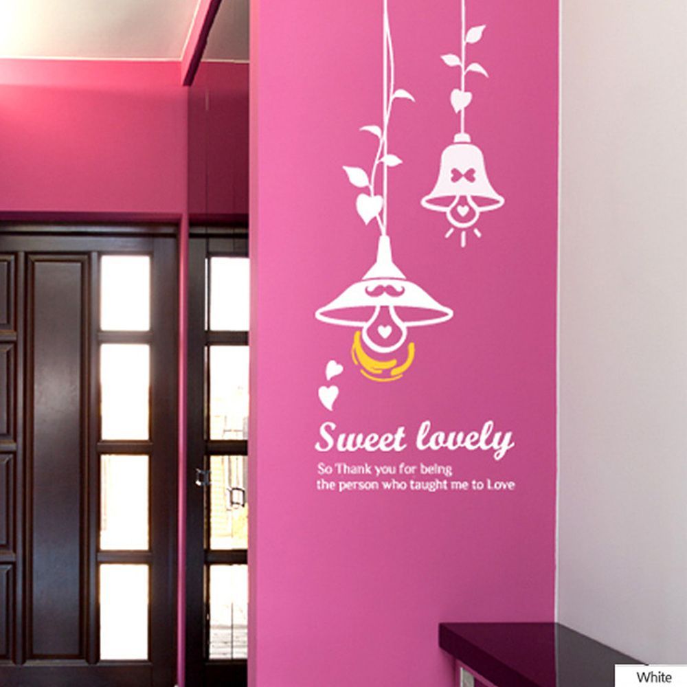 월 데코스티커 캐릭터스티커 lovely sweet 화이트