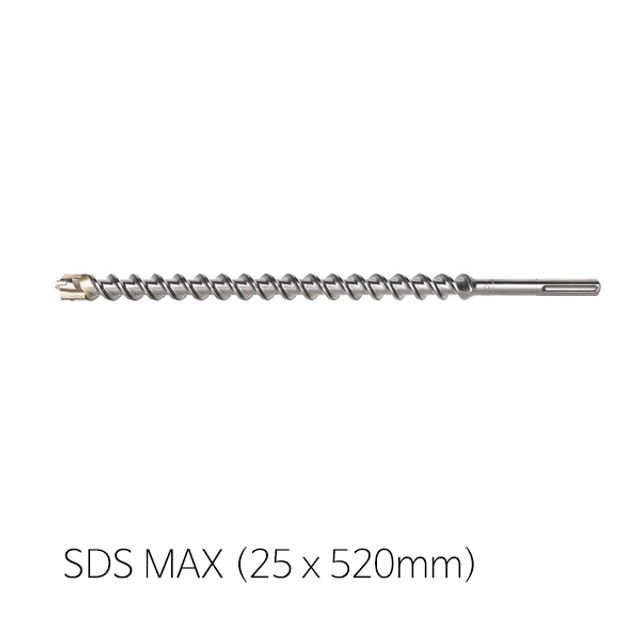 4날 SDS MAX(25mm x 520mm)비트 텅스텐카바이드팁
