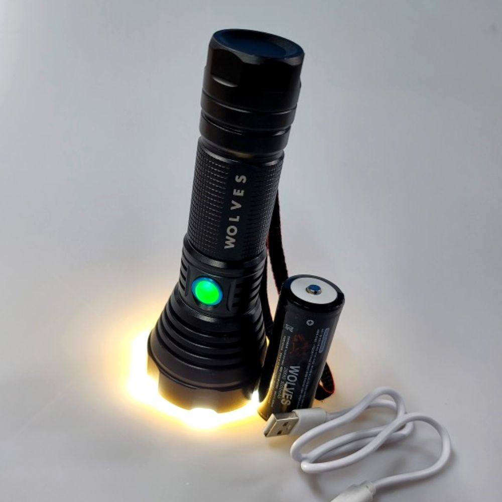 인스파이어 줌기능 LED손전등 슈퍼빔 AAA사용 LED V6