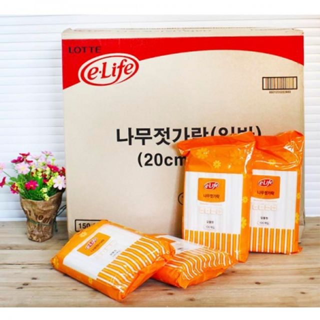 BOX 이라이프 나무젓가락 알뜰형 100P 40개입 위생저