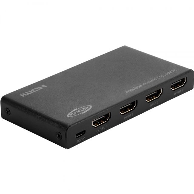 넷메이트 NM-PTS11 4K 60Hz HDMI 3대1 선택기 리모컨