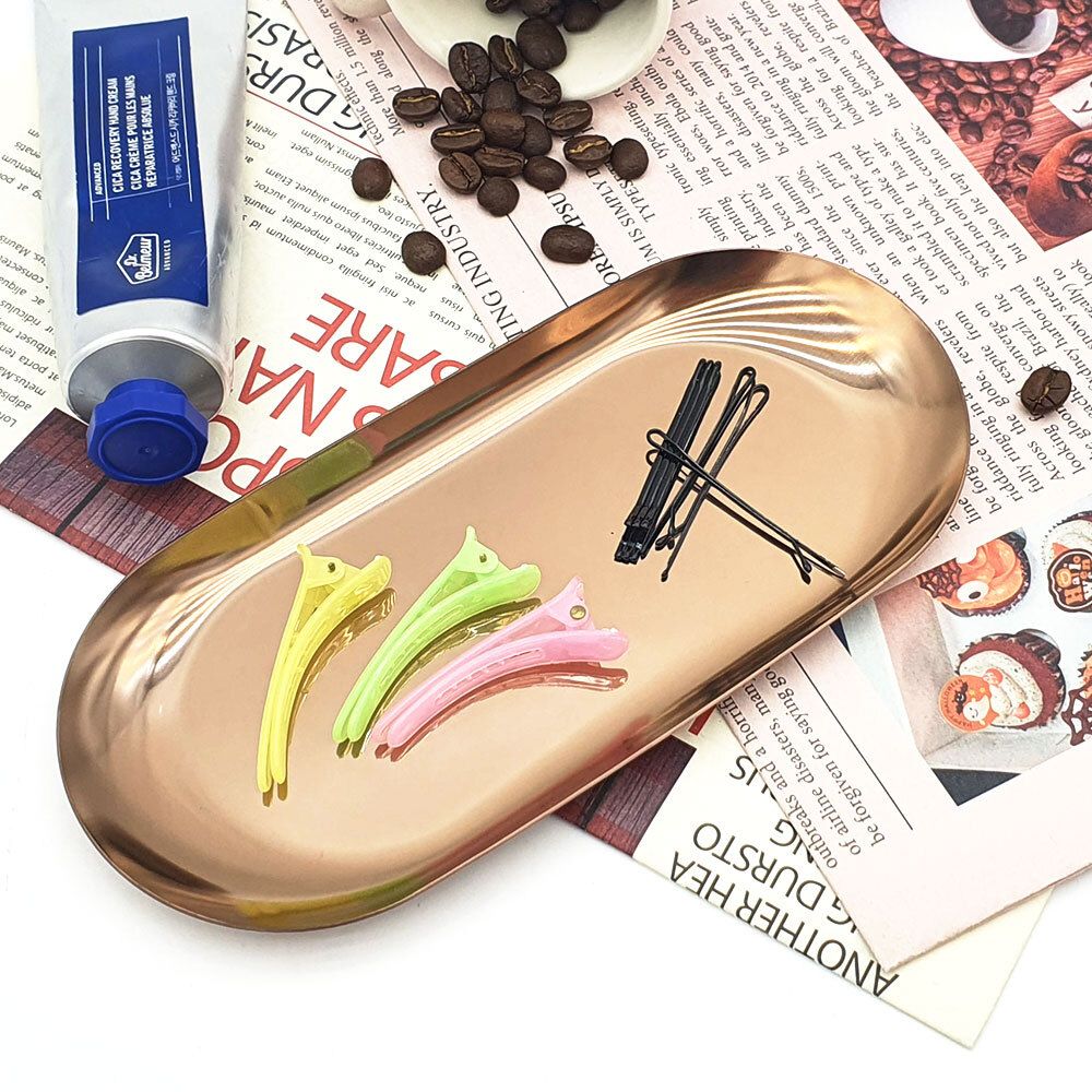 촬영소품 트레이 인테리어 로즈골드 예쁜쟁반 소