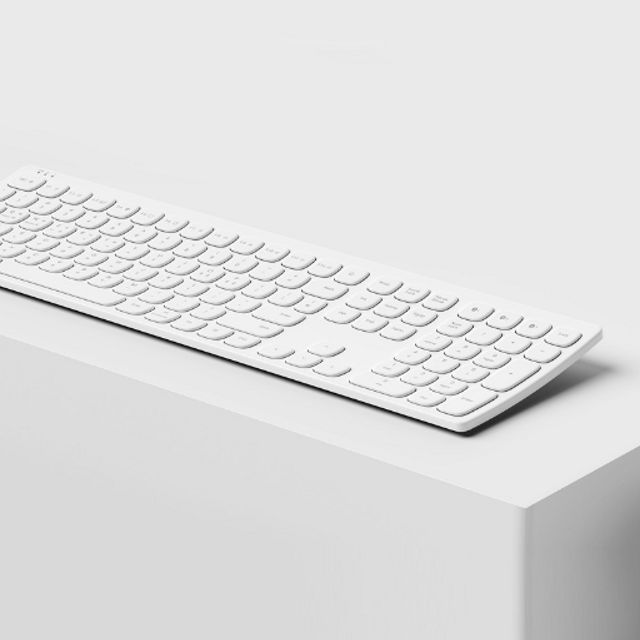 엑토 커브드 미니 블루투스 키보드 B605 화이트