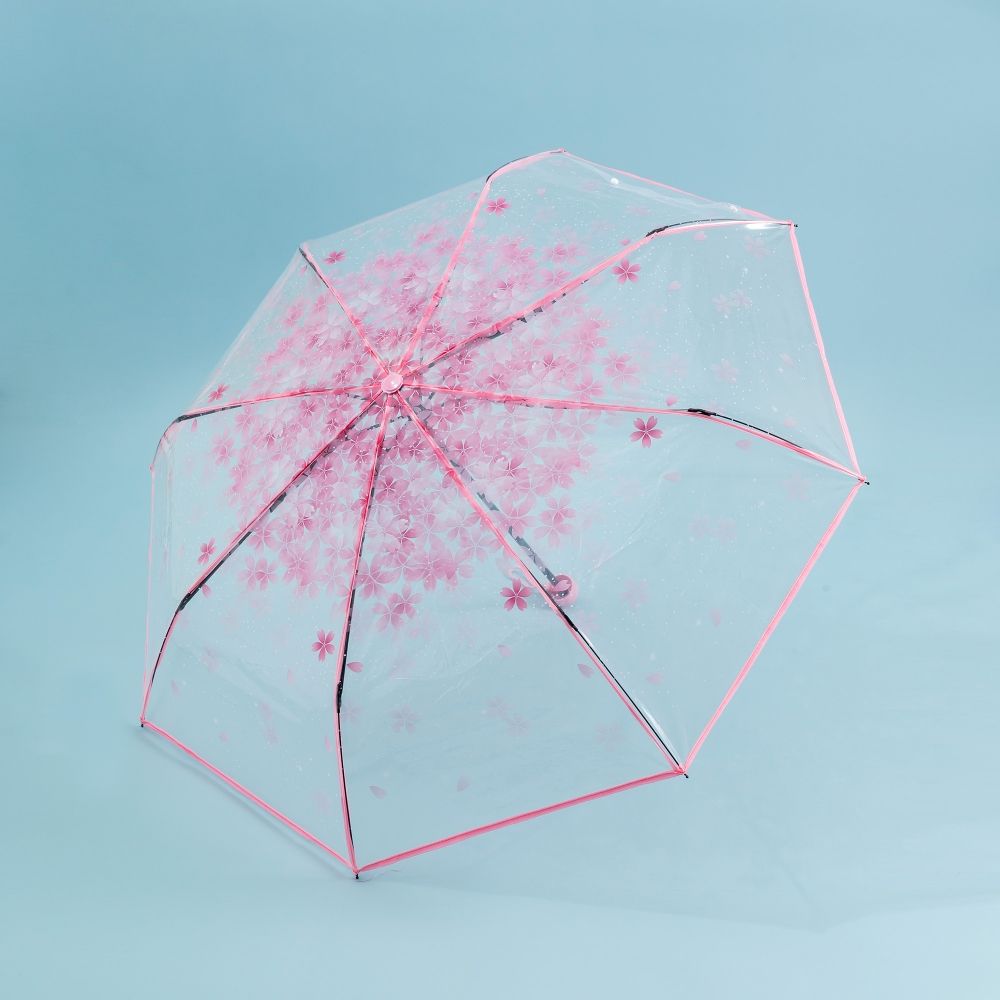 아이티알,NU 꽃비 투명우산 3단 접이식우산