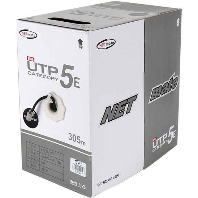 NMC-UTP29T CAT.5E UTP 케이블 305m 단선 블랙