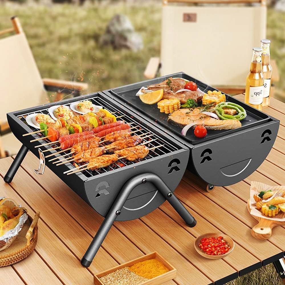 야외용 바비큐 그릴 블랙 직화 통풍구 스테인리스