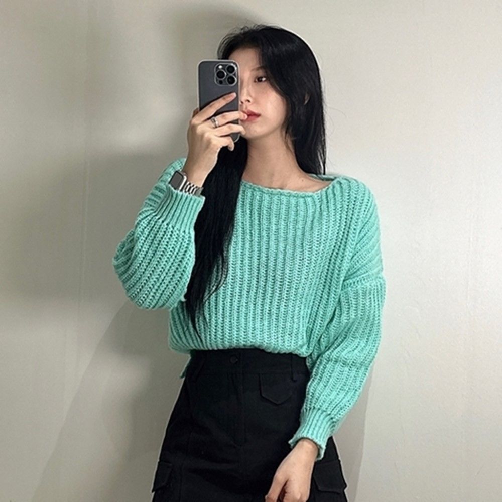 여성 DMS 가을 W 여리핏 하프클럽 골지 티