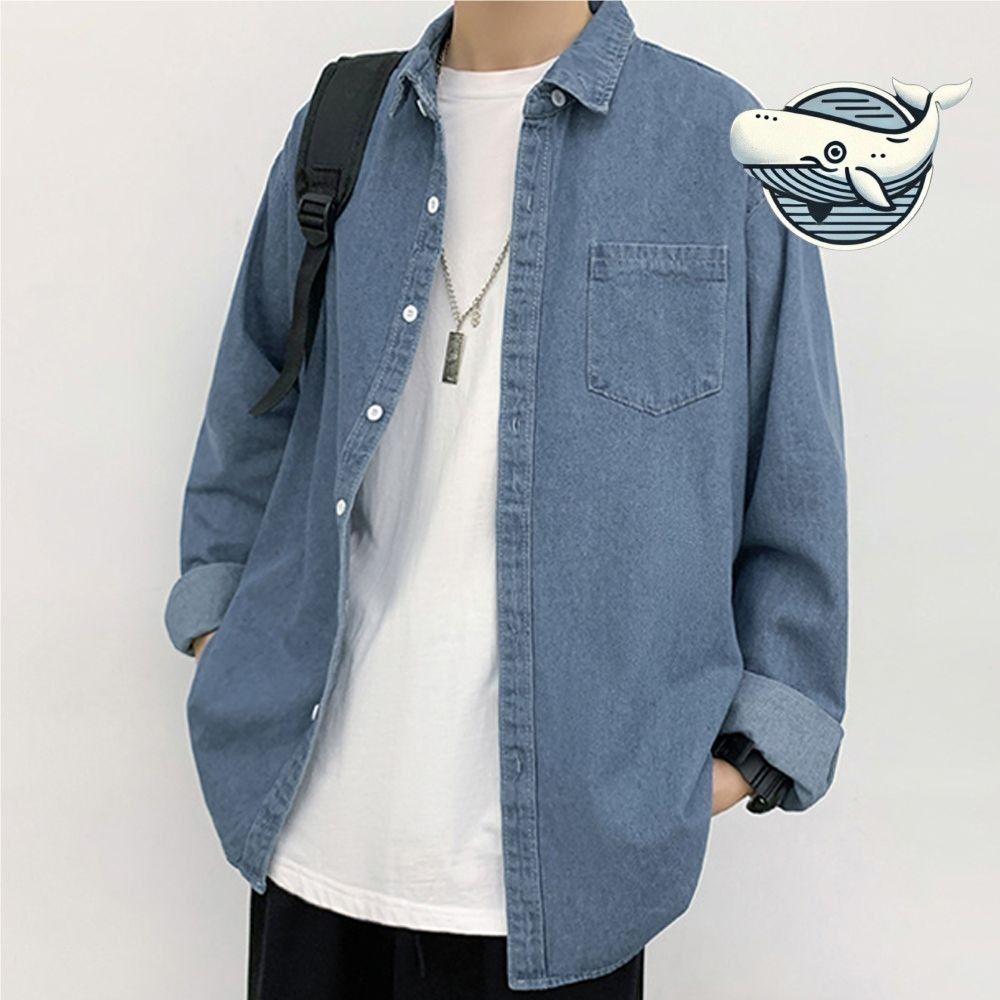 사계절 데일리 빅사이즈 캐주얼 데님 셔츠