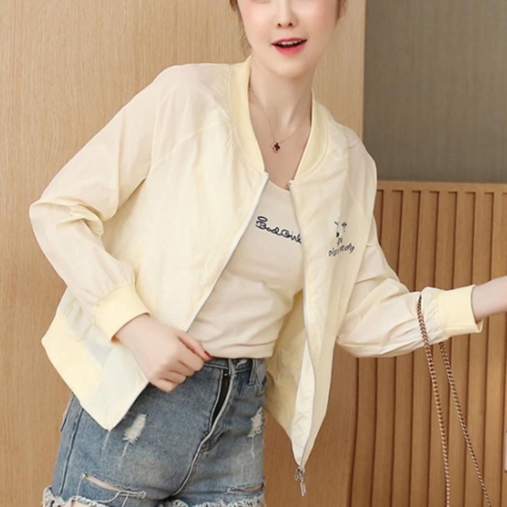 여성 간절기 여름 데일리 바람막이 점퍼 숏자켓
