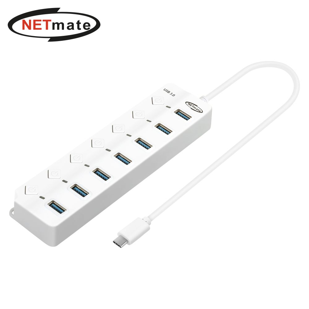 USB3.0 Type C 7포트 허브 (화이트)