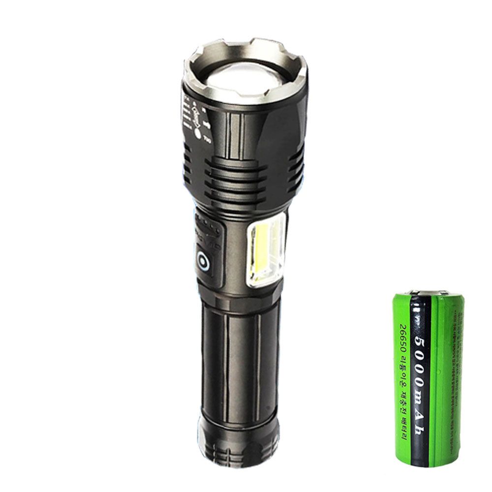 LED 서치 줌 라이트 해루질 손전등 후레쉬 26650