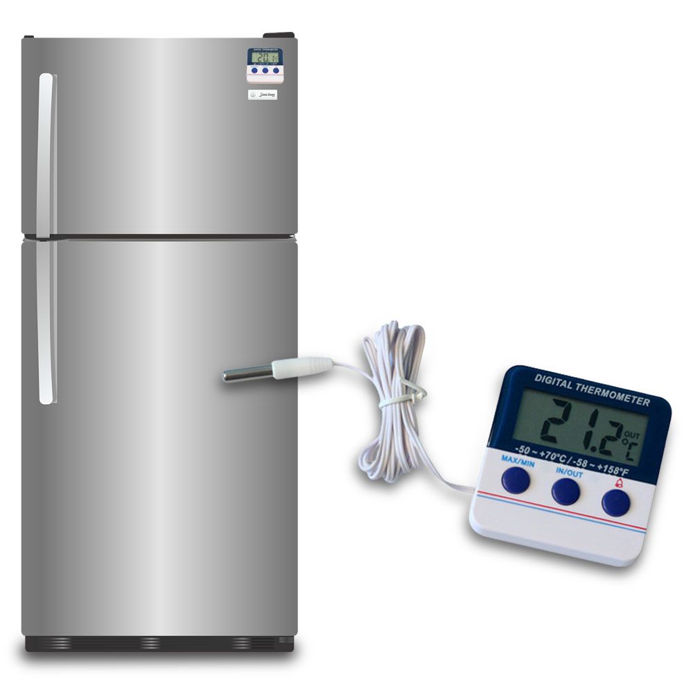 냉장고 온도계 디지탈 센서 실내외 동시온도 측정기