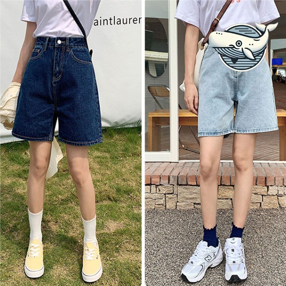 여성 청바지 하이웨스트 버뮤다 반바지 스탠다드