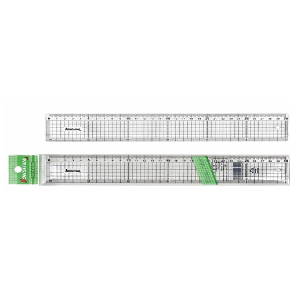 송화 방안자 30cm SH-B007 두께 2.7mm (200개)