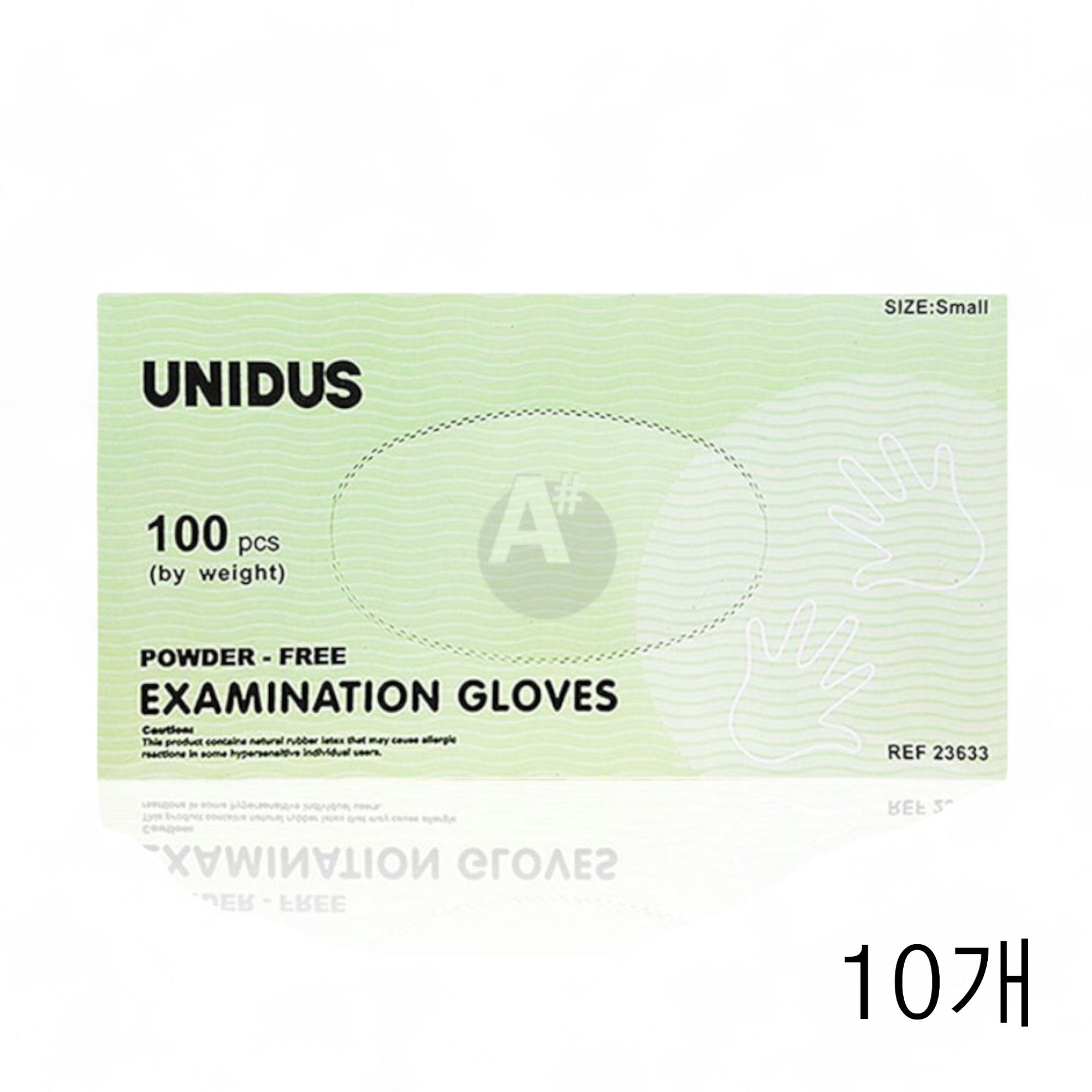 유니더스 라텍스 위생용장갑 소 100개입X10개 일회용