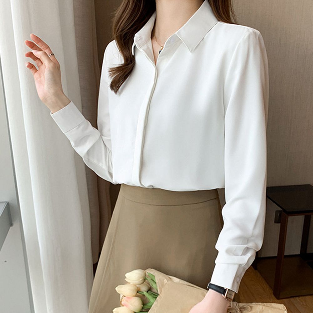 블라우스 긴팔 정장 봄 면접 여성 MA8206