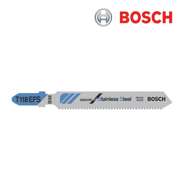 보쉬 T 118 EFS 스테인레스용 바이메탈 직소날(5개입)