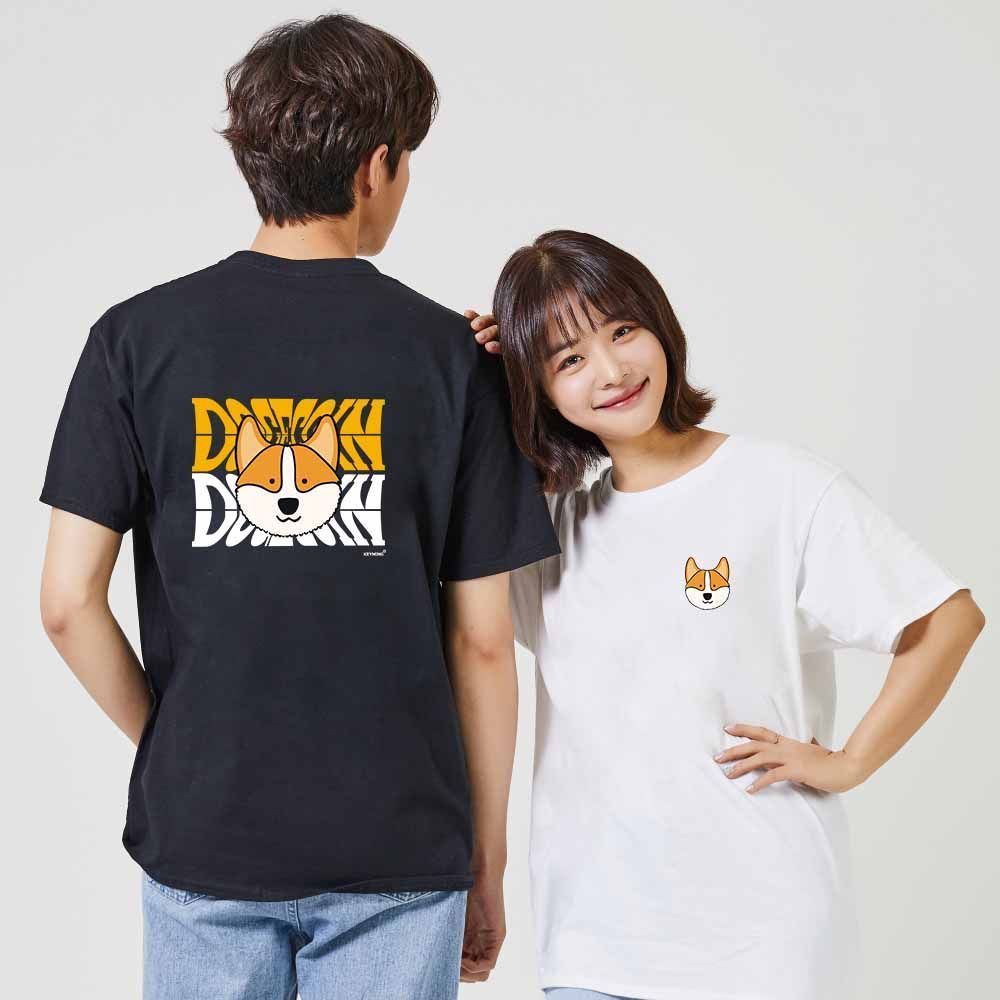 도지코인시바견강아지3 반팔티 오버핏