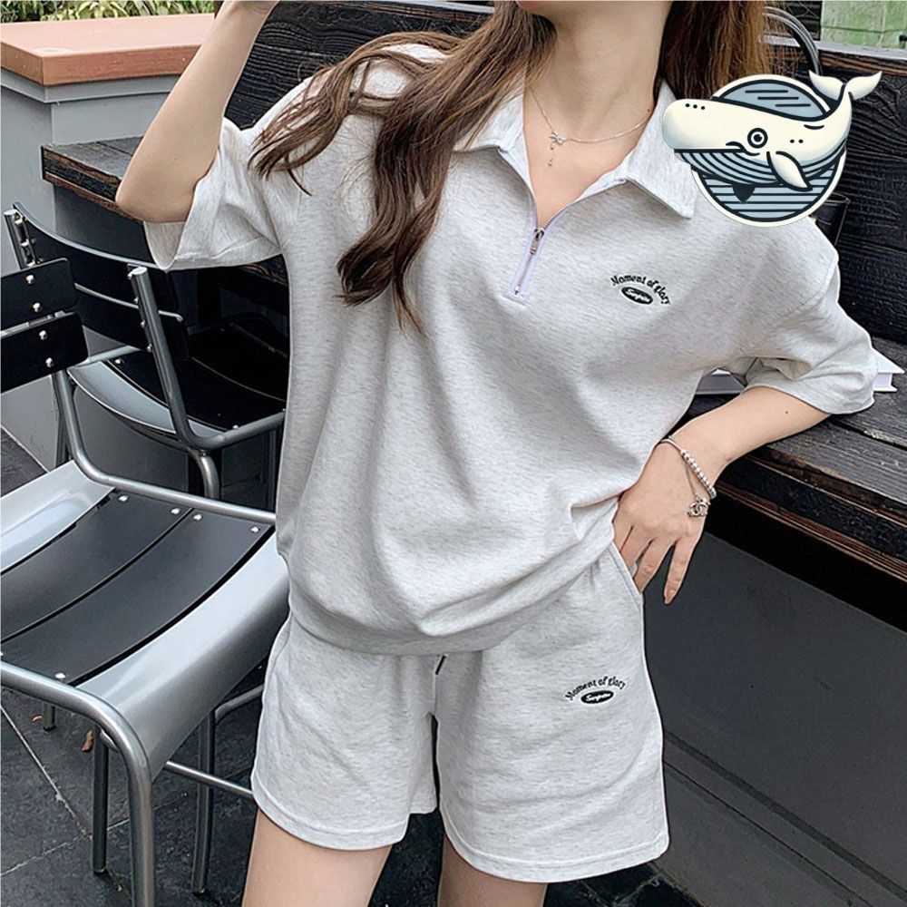 여름 썸머 카라 트레이닝 반팔 베이직 팬츠