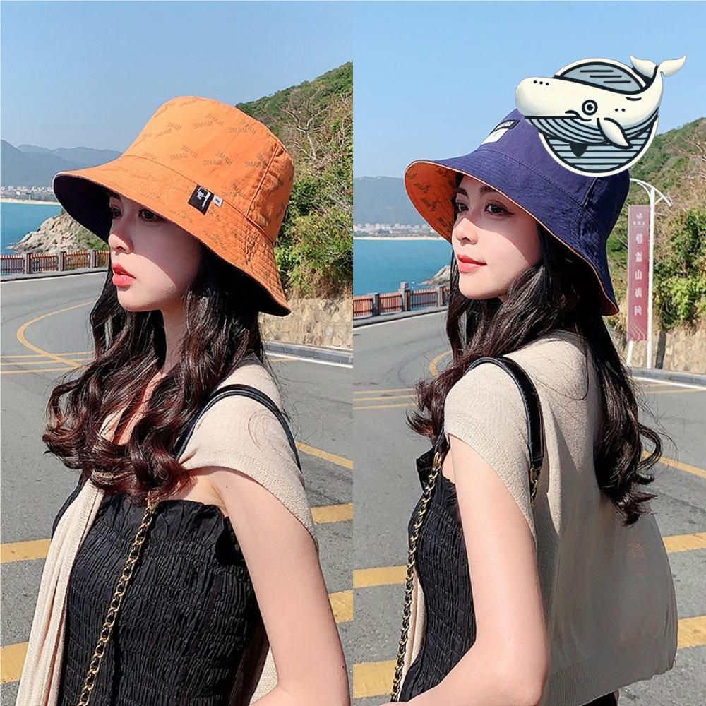 여성용 양면 버킷햇 두 가지 색상 스타일리시