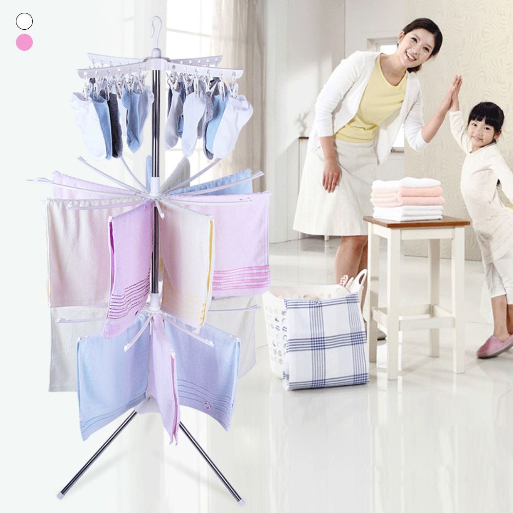 다용도 건조대 수건 기본 3단 데이 회전