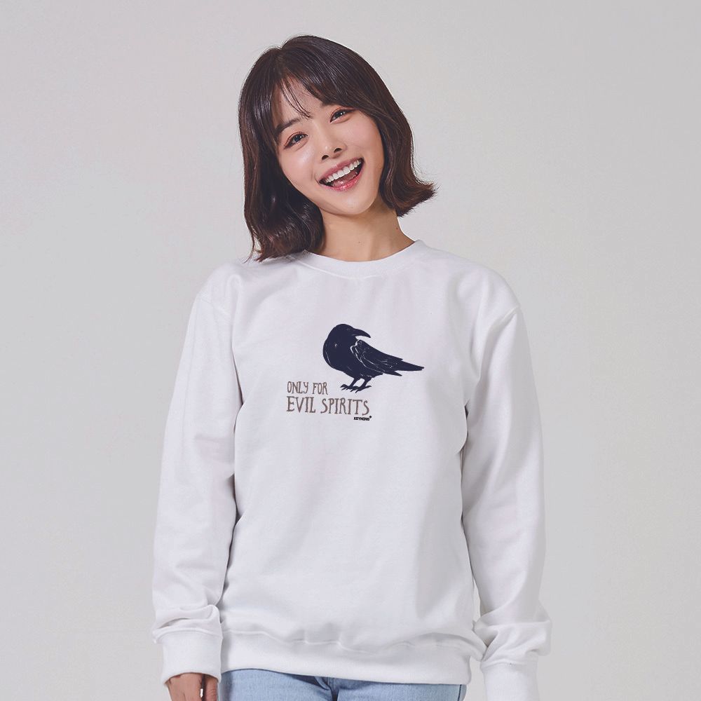 키밍 까마귀 맨투맨 후드티