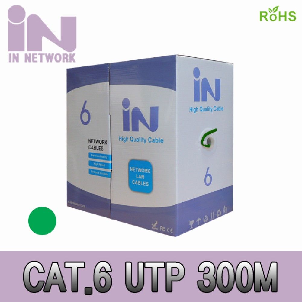 인네트 JSJS6UTP300MGN CAT.6 UTP 300M 녹색 JSL160