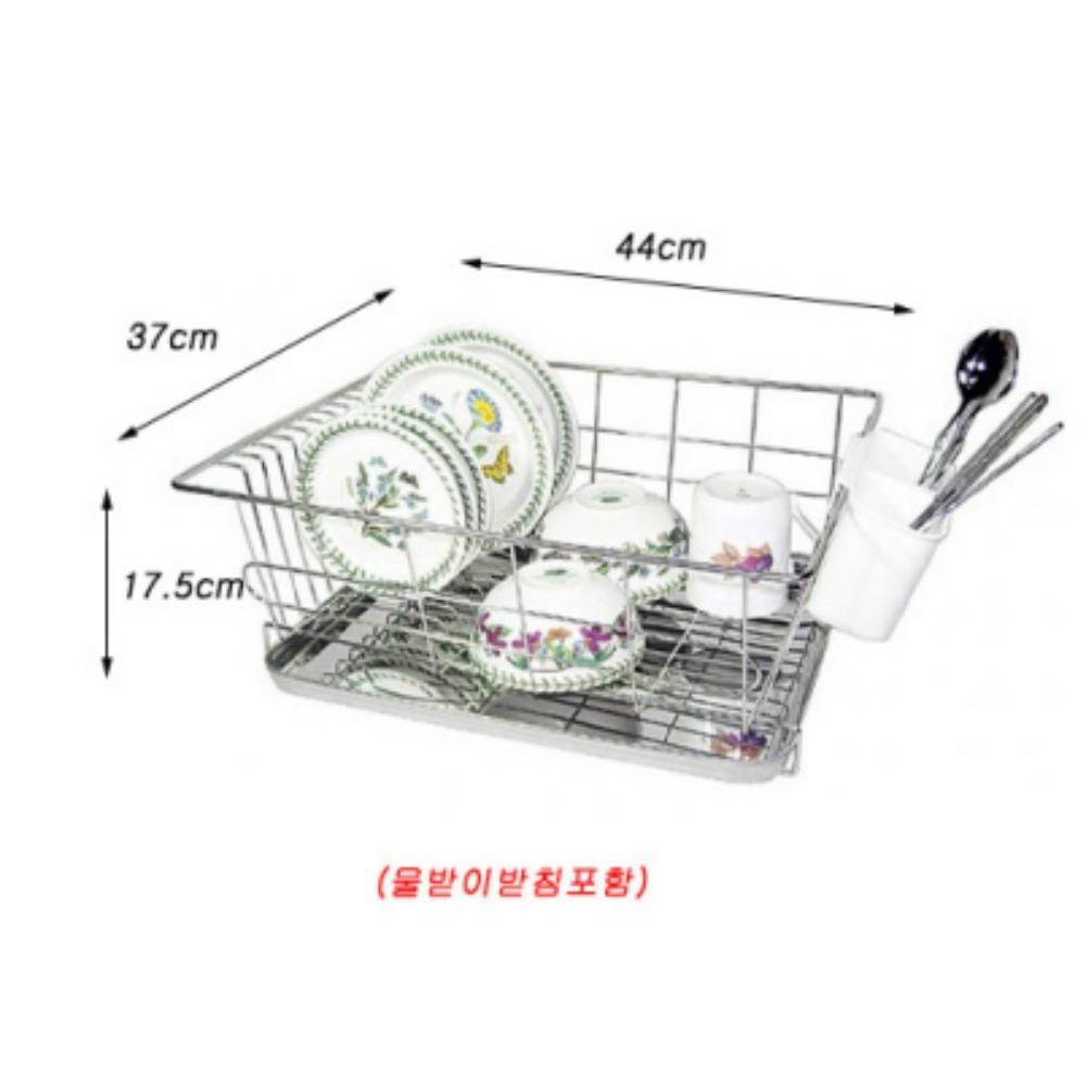 스텐 물빠짐 식기건조대 A형 1단 슬라이드 그릇 설거