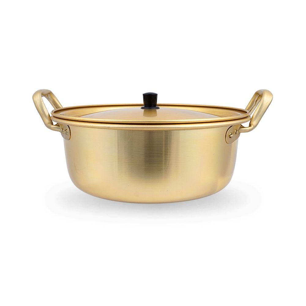 국산 업소용 찌개냄비 노란 양수 양은 냄비 26cm