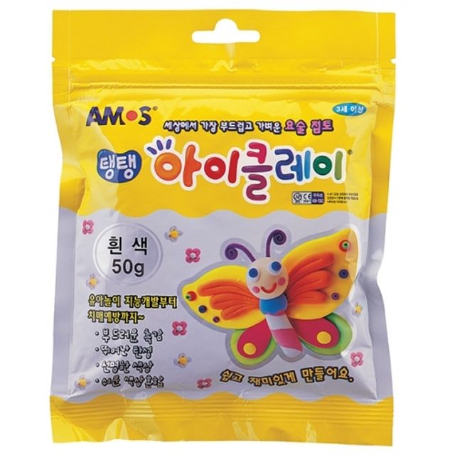 아모스 3000 탱탱아이클레이 50g 흰색 갑(10개입)