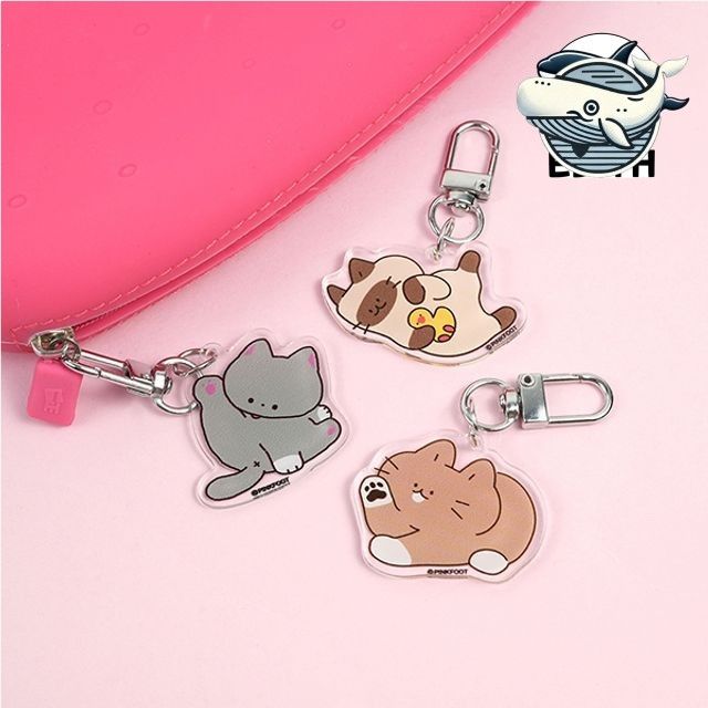 귀여운 고양이 디자인 아크릴 키링 랜덤 귀여운