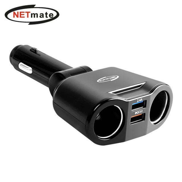 NETmate 차량용 USB충전 시거잭 2구 멀티소켓