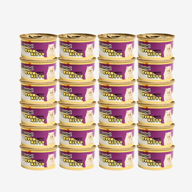 고양이간식 에버키티 헤어볼 고양이캔 80g X 24EA