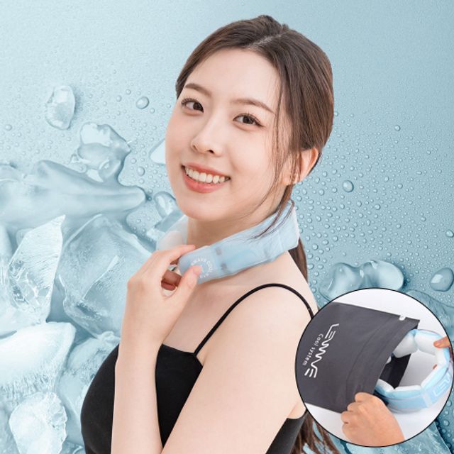 국산 28도 자연냉각 런웨이브 쿨링 넥밴드 파우치 증
