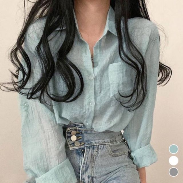 여성 긴팔 베이직 기본 여름 데이