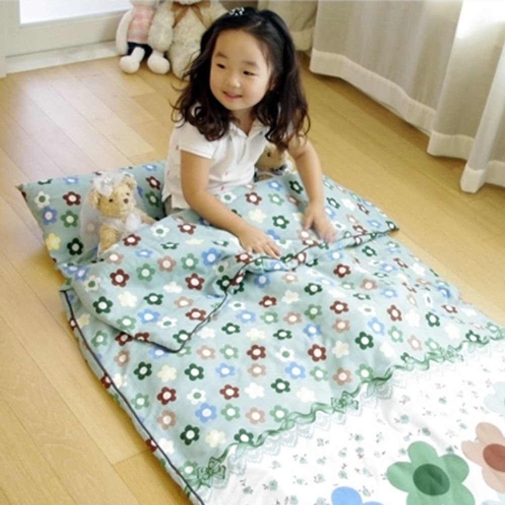 아동 유아 아기 오픈형 낮잠 이불 패드 베개 세트