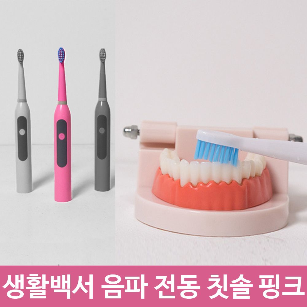 아이티알,LZ 생활백서 음파 전동 칫솔 양치 구강 위생 충치 핑크
