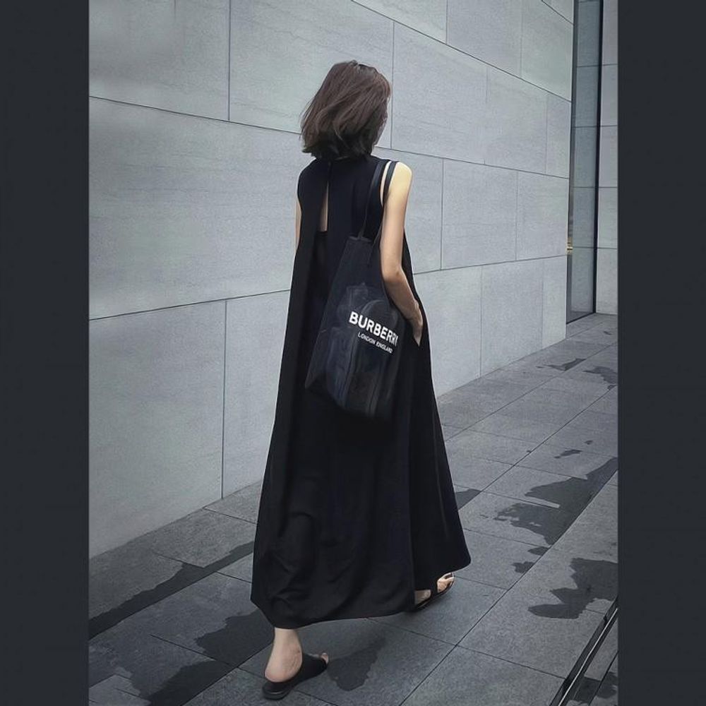 할로우백 민소매 롱원피스 MF070