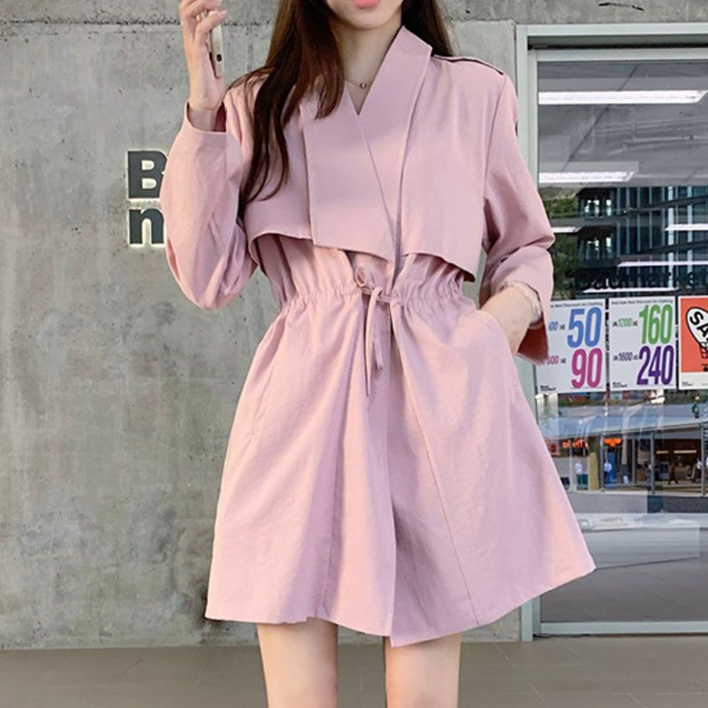 빅카라 허리스트링 루즈핏 자켓 유니크 러블리자켓